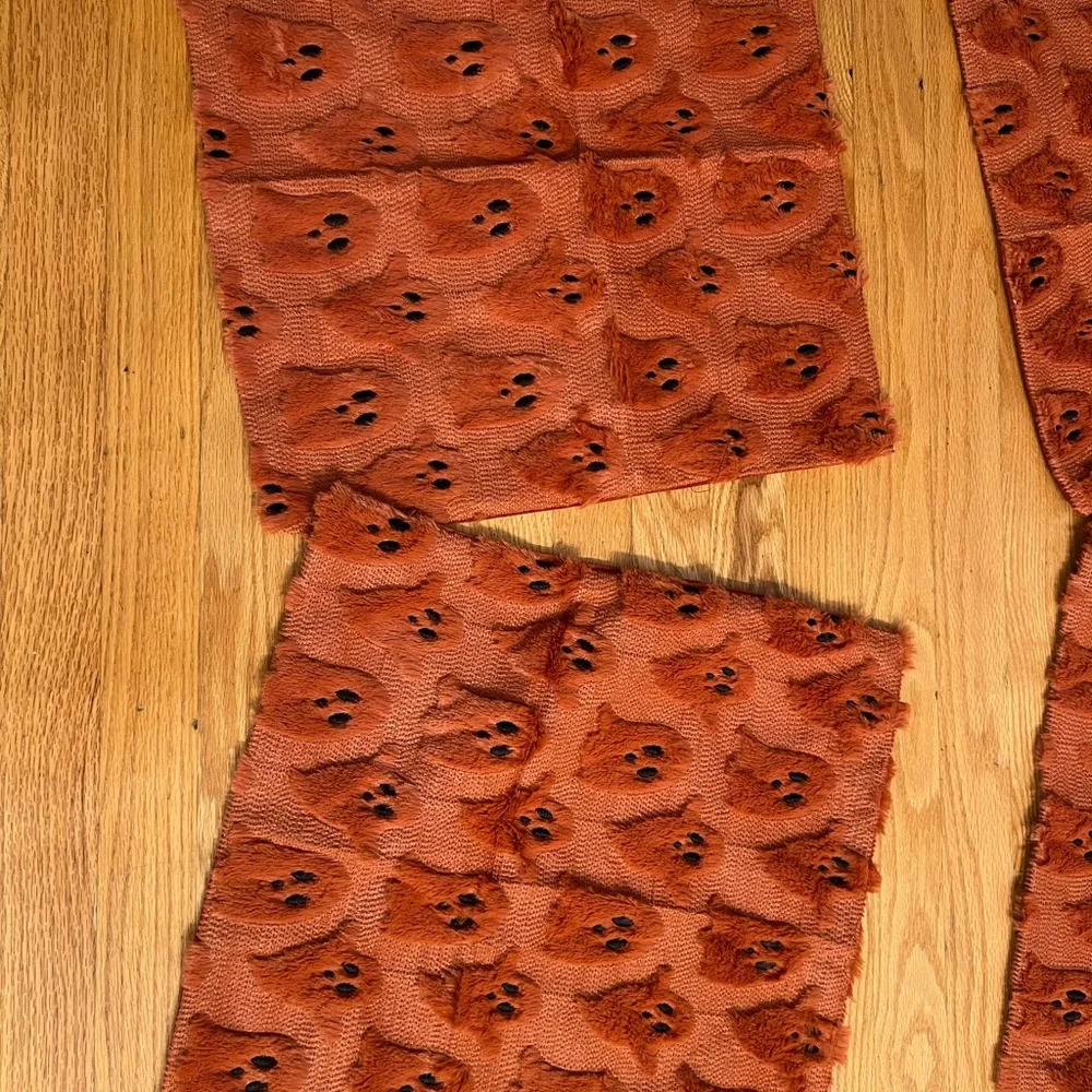 4 Orange ghost soft Patterned pillow  covers